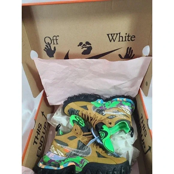 Off White x Nike Air Terra Forma wheat Black brown boot size 6 men's- New in box - Picture 8 of 9